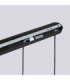 Halo Bar Pendant Ceiling Light Black 3x G9-10