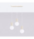 Halo Bar Pendant Ceiling Light Beige 3x G9-3