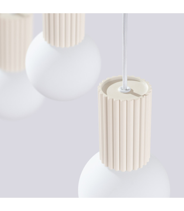 Halo Bar Pendant Ceiling Light Beige 3x G9-7