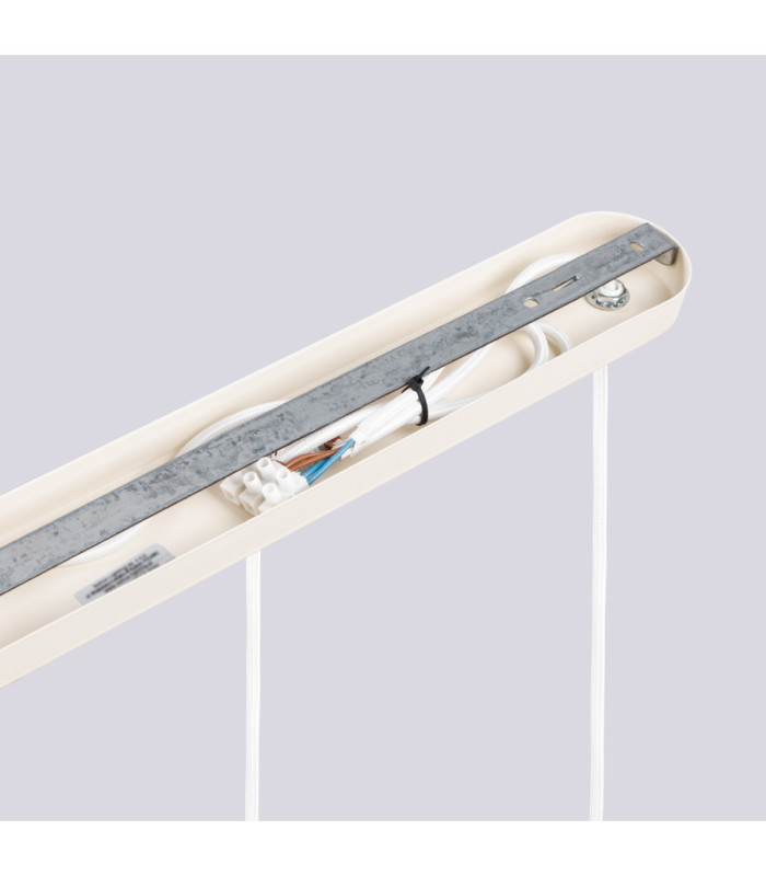 Halo Bar Pendant Ceiling Light Beige 3x G9-10