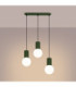 Halo Bar Pendant Ceiling Light Olive Green 3x G9-4