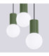 Halo Bar Pendant Ceiling Light Olive Green 3x G9-6