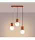 Halo Bar Pendant Ceiling Light Red Ochre 3x G9-4