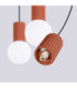 Halo Bar Pendant Ceiling Light Red Ochre 3x G9-8