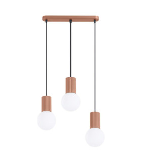 Halo Bar Pendant Ceiling Light Mocca 3x G9-1