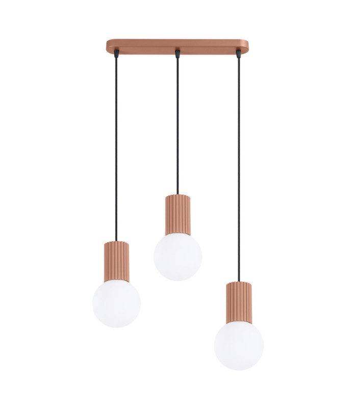 Halo Bar Pendant Ceiling Light Mocca 3x G9-1