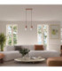 Halo Bar Pendant Ceiling Light Mocca 3x G9-2