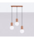 Halo Bar Pendant Ceiling Light Mocca 3x G9-3