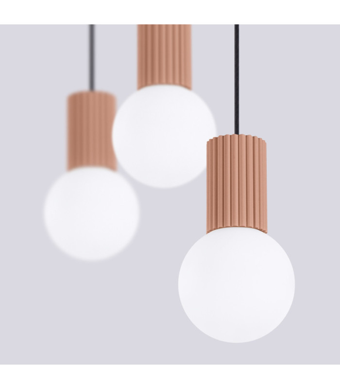Halo Bar Pendant Ceiling Light Mocca 3x G9-6