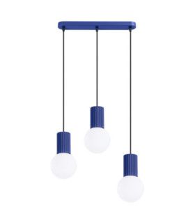 Halo Bar Pendant Ceiling Light Ultramarine 3x G9-1