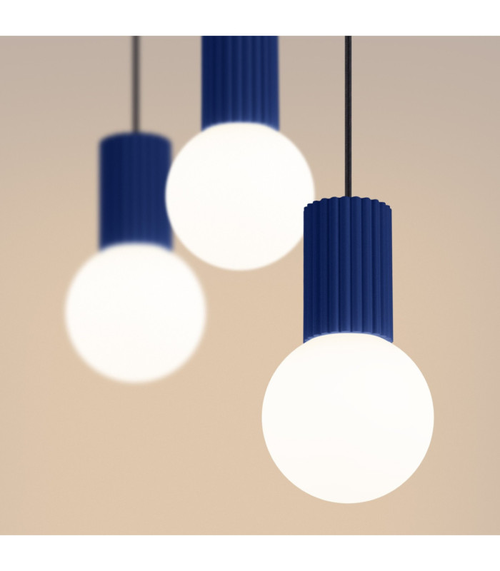 Halo Bar Pendant Ceiling Light Ultramarine 3x G9-5