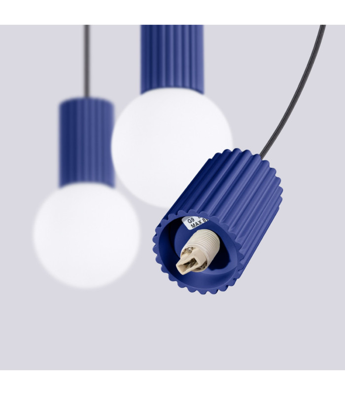 Halo Bar Pendant Ceiling Light Ultramarine 3x G9-8