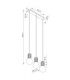 Halo Bar Pendant Ceiling Light Ultramarine 3x G9-11