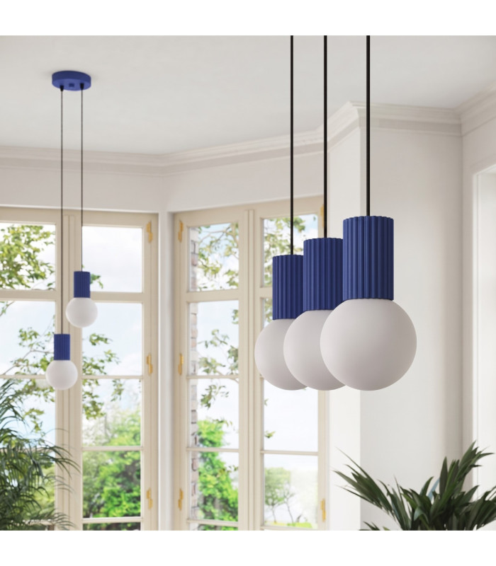 Halo Bar Pendant Ceiling Light Ultramarine 3x G9-14