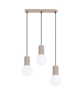Halo Bar Pendant Ceiling Light Taupe 3x G9-1
