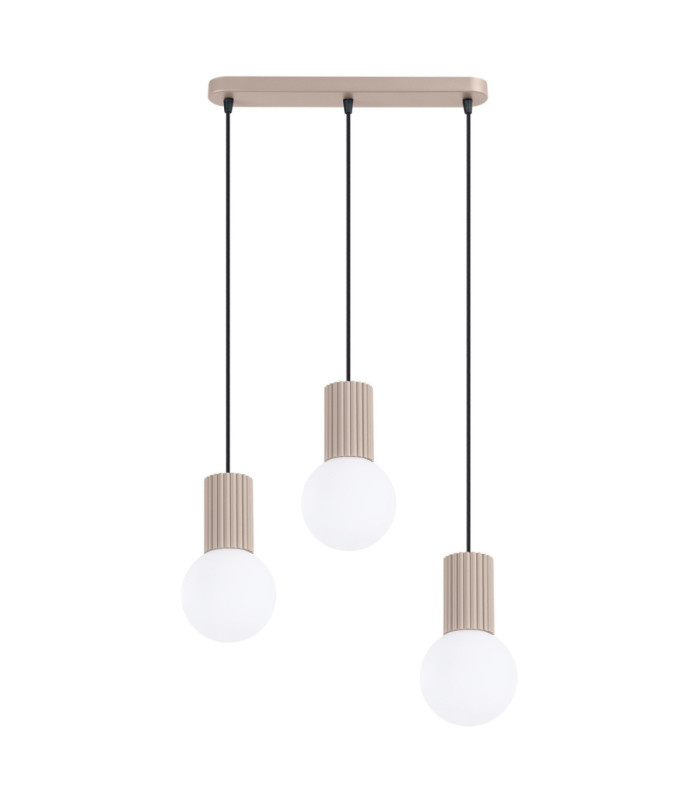 Halo Bar Pendant Ceiling Light Taupe 3x G9-1