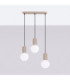 Halo Bar Pendant Ceiling Light Taupe 3x G9-3
