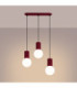 Halo Bar Pendant Ceiling Light Burgundy 3x G9-4