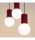 Halo Bar Pendant Ceiling Light Burgundy 3x G9-5