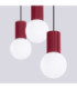 Halo Bar Pendant Ceiling Light Burgundy 3x G9-6