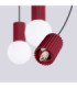 Halo Bar Pendant Ceiling Light Burgundy 3x G9-8