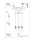 Halo Bar Pendant Ceiling Light Burgundy 3x G9-12