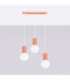Halo Bar Pendant Ceiling Light Peach 3x G9-3
