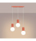 Halo Bar Pendant Ceiling Light Peach 3x G9-4