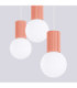 Halo Bar Pendant Ceiling Light Peach 3x G9-6