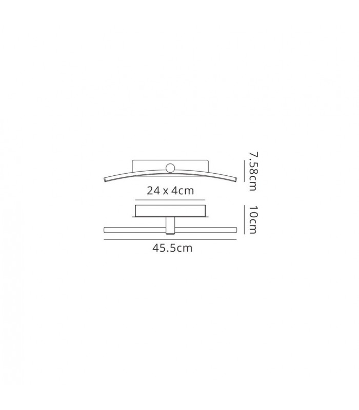 Wall Lamp, Picture Light, 8W LED, 3000K, 421lm, Polished Chrome - 2