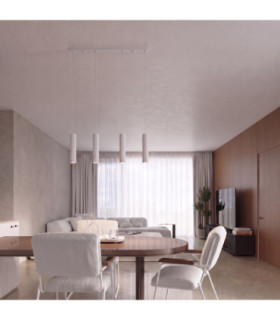 Karbon Hanging Bar Pendant Ceiling Light White 4x GU10-2
