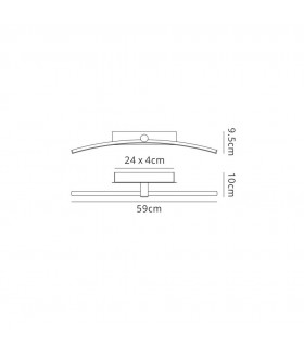 Wall Lamp, Picture Light, 12W LED, 3000K, 716lm, Polished Chrome - 2