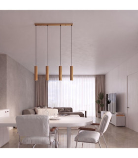 Karbon Hanging Bar Pendant Ceiling Light Gold 4x GU10-2