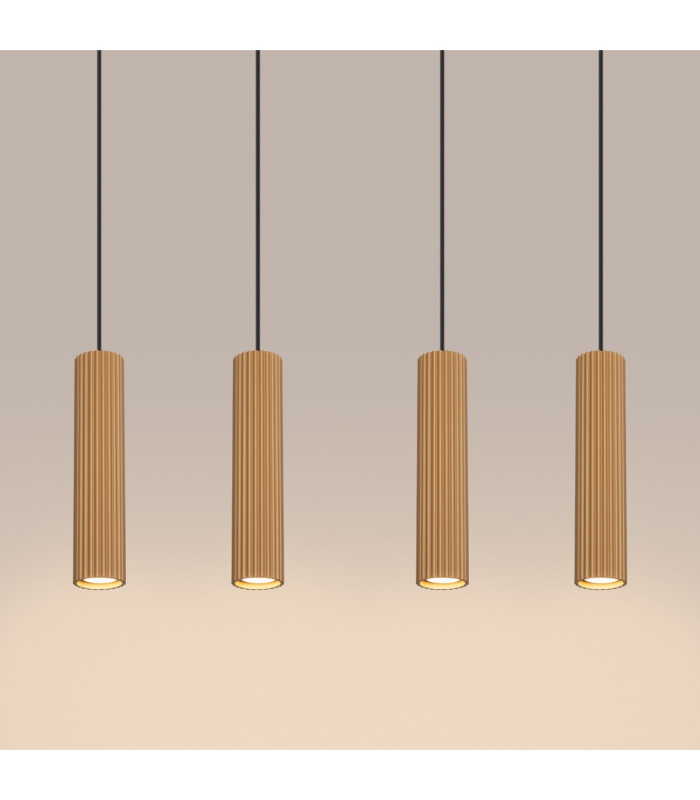 Karbon Hanging Bar Pendant Ceiling Light Gold 4x GU10-7