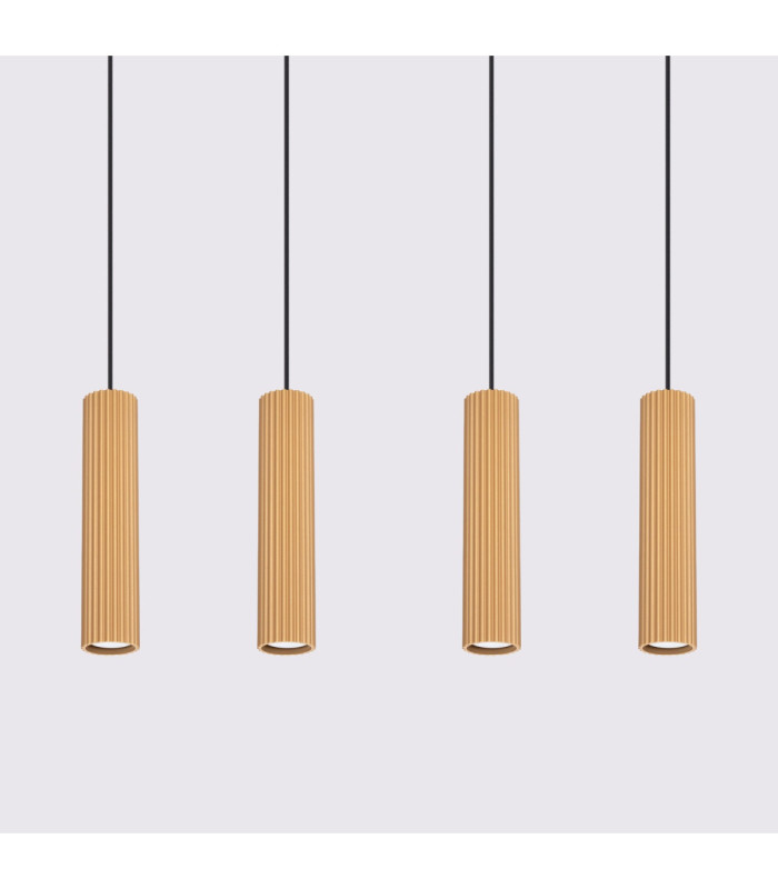 Karbon Hanging Bar Pendant Ceiling Light Gold 4x GU10-8
