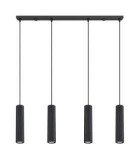 Karbon Hanging Bar Pendant Ceiling Light Black 4x GU10-1