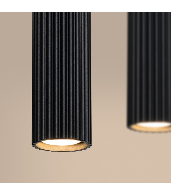Karbon Hanging Bar Pendant Ceiling Light Black 4x GU10-6