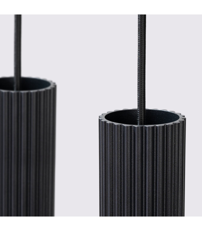 Karbon Hanging Bar Pendant Ceiling Light Black 4x GU10-9