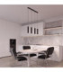 Karbon Hanging Bar Pendant Ceiling Light Black 4x GU10-13