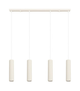 Karbon Hanging Bar Pendant Ceiling Light Beige 4x GU10-1