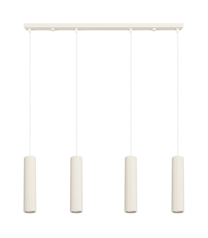 Karbon Hanging Bar Pendant Ceiling Light Beige 4x GU10-1