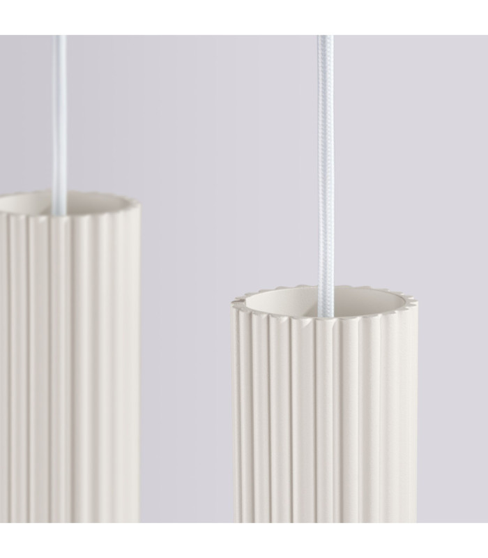 Karbon Hanging Bar Pendant Ceiling Light Beige 4x GU10-9
