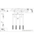 Karbon Hanging Bar Pendant Ceiling Light Beige 4x GU10-12