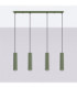 Karbon Hanging Bar Pendant Ceiling Light Olive Green 4x GU10-3
