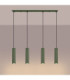 Karbon Hanging Bar Pendant Ceiling Light Olive Green 4x GU10-4