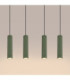 Karbon Hanging Bar Pendant Ceiling Light Olive Green 4x GU10-7