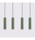Karbon Hanging Bar Pendant Ceiling Light Olive Green 4x GU10-8