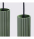 Karbon Hanging Bar Pendant Ceiling Light Olive Green 4x GU10-9