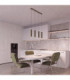 Karbon Hanging Bar Pendant Ceiling Light Olive Green 4x GU10-13