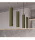 Karbon Hanging Bar Pendant Ceiling Light Olive Green 4x GU10-14